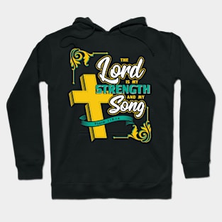 The Lord is my Strength Grace Bible Verse Christian Hoodie